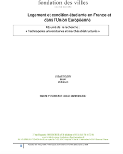  Logement et condition étudiante en France et dans l’Union Européenne